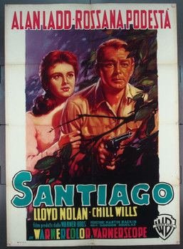 SANTIAGO (1956) 25416 Original Italian 2 Fogli Poster (39x55).  Luigi Martinati Artwork.  Folded.  Very Fine.