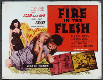 FILLE DE FEU, LA (1958) 10626 Jeannic Films Original U.S. Half-sheet poster   22x28  Folded  Re-release of 1964