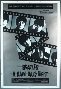 HARD DAY'S NIGHT, A (1964) 7254 Original United Artists 1982 Re-Release 40x60 Poster.  Rolled.  Fine Plus Condition.
