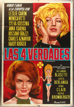QUARTRE VERITES, LES (1962) 24351 Franco London Films Argentinean Poster (29x43).  Folded.  Fine Condition