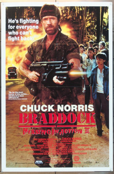 BRADDOCK:  MISSING IN ACTION III (1988) 2045 Cannon Pictures Original One Sheet Poster (27x41) Folded  Very Fine Condition