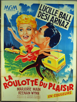 LONG, LONG TRAILER, THE (1954) 7171 MGM Original French Grande (47x63) Folded.  Very Fine Condition.