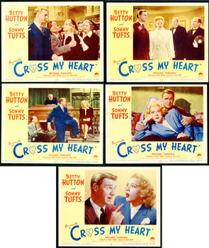 CROSS MY HEART (1946) 9804 Paramount Pictures Original Lobby Cards (11x14)  Five Cards  Very Fine Condition