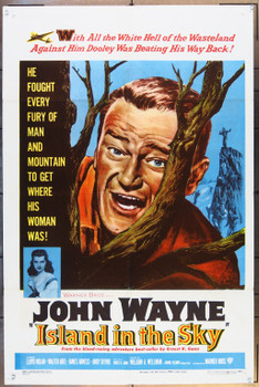 ISLAND IN THE SKY (1953) 2840  Movie Poster (27x41) John Wayne  Lloyd Noland  Walter Abel  William Wellman Warner Brothers Original One Sheet Poster  27x41  Folded  Very Good Condition