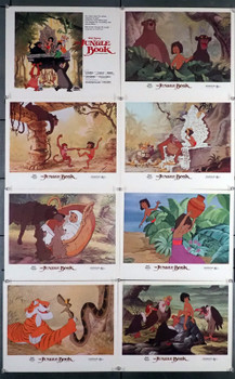 JUNGLE BOOK, THE (1967) 4335 Movie Posters  Lobby Card Set  Re-release of 1984  Nicely Done! Original Walt Disney Productions Complete Set of Eight Lobby Cards (11x14).  Re-release of 1984.  Very Fine Plus Condition.