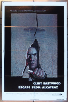ESCAPE FROM ALCATRAZ (1979) 3683 Paramount Pictures Original One Sheet Poster  27x41  Folded  Very Fine Condition  Art by Birney Lettick