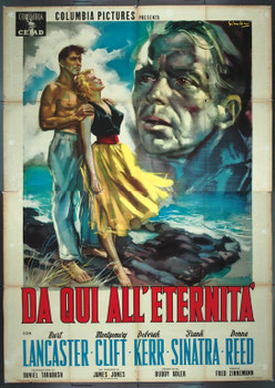 FROM HERE TO ETERNITY (1953) 25480   Original Italian 79x55 Poster   Folded  Theater-Used  Fine Condition  Art by Symeoni