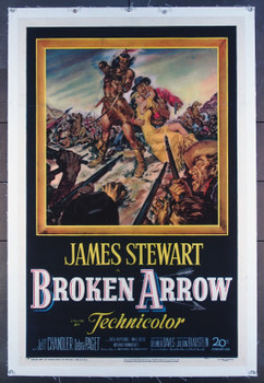 BROKEN ARROW (1950) 22511 20th Century Fox Original One-Sheet Poster (27x41) Linen-backed.  Very Fine Condition.