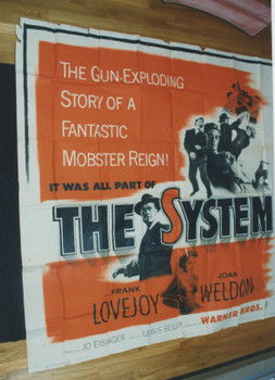 SYSTEM, THE (1953) 9975 Movie Poster  Rare U.S. Six Sheet  Frank Lovejoy  Joan Weldon  Lewis Seiler Warner Brothers Original Six Sheet (81x81)  Assembled and Folded.  Condition Good