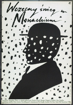 RANI SNIJEG U MUNCHENU (1984) 22349 Original Polish Poster (27x39).  Jaime Carlos Nieto Artwork.  Unfolded.  Very Fine.