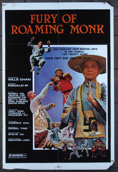 FURY OF THE ROAMING MONK () 26459  Martial Arts Movie Poster  Undated Theatrical Release MARTIAL ARTS FILM POSTER - UNDATED -