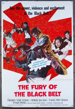 FURY OF THE BLACK BELT, THE         (1975) 26473 L.A.N.A Films Original One-Sheet Poster (27x41) Folded  Very Fine Condition