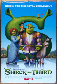 SHREK THE THIRD (2007) 20701 Original Paramount Pictures One Sheet Poster (27x41).  Double-Sided.  Rolled.  Very Fine.
