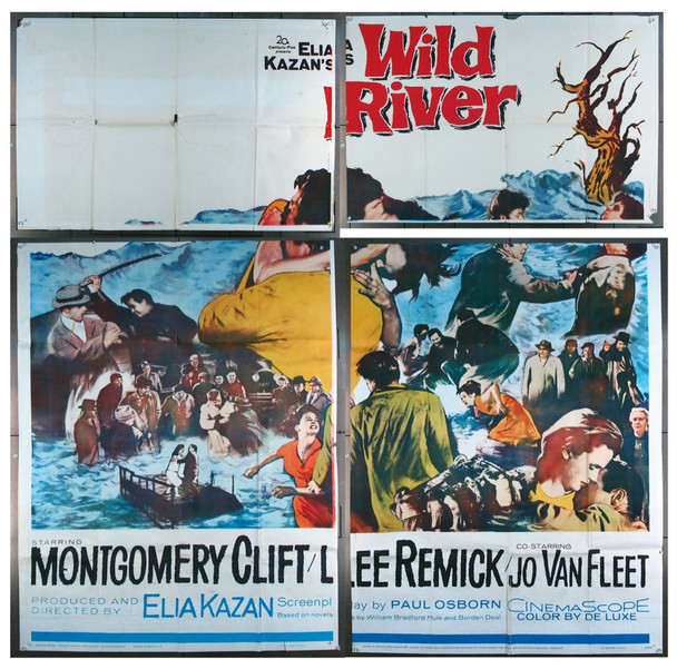 WILD RIVER (1960) 12940 20th Century Fox Original Six Sheet Poster (81x81)  Folded  Theater-Used  Very Good to Fine Condition