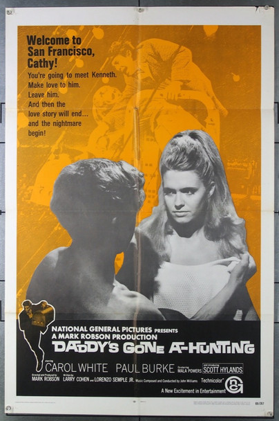 DADDY'S GONE A-HUNTING (1969) 3049 Movie Poster   National General Pictures Original One-Sheet Poster (27x41)  Fine Condition  Folded