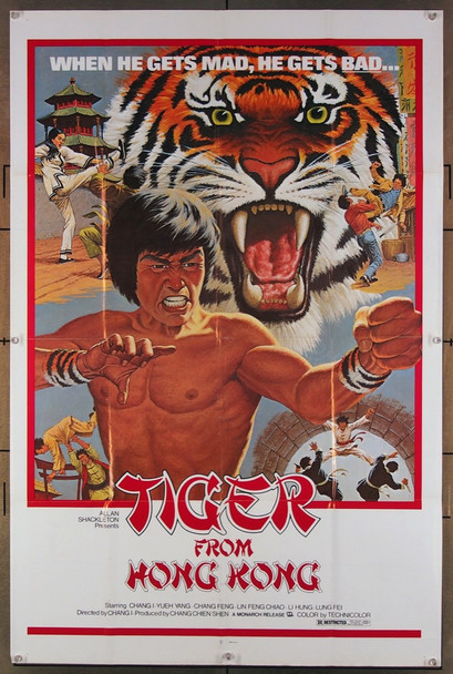 TIGER FROM HONG KONG (1973) 26766 Kuo Sung Motion Picture Company  U.S. One-Sheet Poster (27x41) Folded  Fine Plus Condition