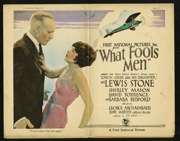 WHAT FOOLS MEN (1925) 15041 First National Pictures Original Title Lobby Card (11x14)  Good Condition