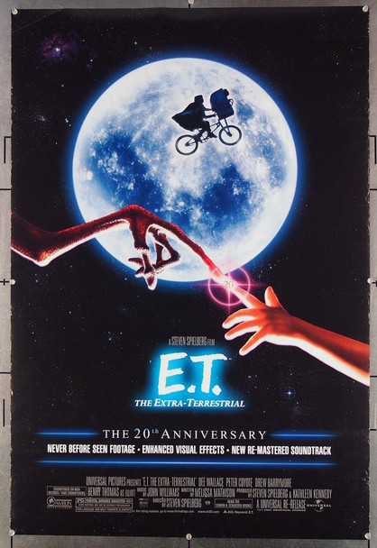 E.T. THE EXTRATERRESTRIAL (1982) 26514 Universal Pictures Original One-Sheet Poster (27x41) Re-release of 2002.  Rolled  Very Fine Condition
