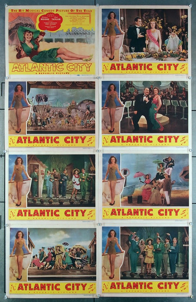 ATLANTIC CITY (1944) 2626 Republic PIctures Lobby Card Set   Eight 11x14 cards  Very Good Plus to Fine Condition