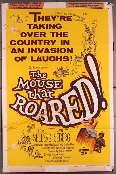 MOUSE THAT ROARED, THE (1959) 27548 Columbia Pictures Original One-Sheet Poster (27x41) Folded Fair Condition Only  SHARPSTOWN HOUSTON TEXAS SCREENING