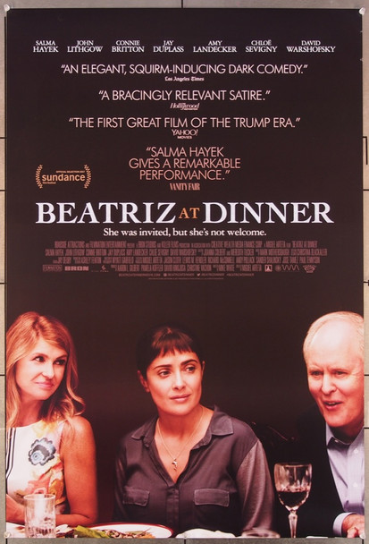 BEATRIZ AT DINNER (2017) 27080 Original FilmNation Entertainment One Sheet Poster (27x41).  Rolled   Very Fine.