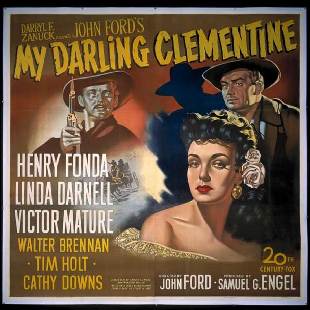 MY DARLING CLEMENTINE (1946) 14902 Original 20th Century Fox Six Sheet Poster (81x81). Stone Lithograph. Linen-Backed. Near Mint Condition.