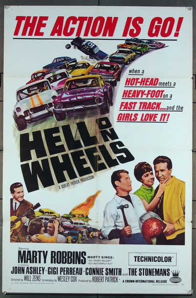 HELL ON WHEELS (1967) 2341 Crown Original One-Sheet Poster (27x41) Folded  Very Fine Condition