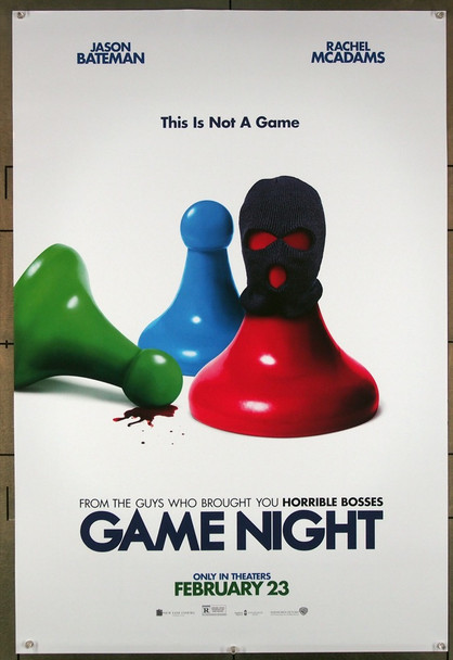 GAME NIGHT (2018) 27714 Warner Brothers Original U.S. One-Sheet Poster (27x40) Rolled  Very Fine Condition
