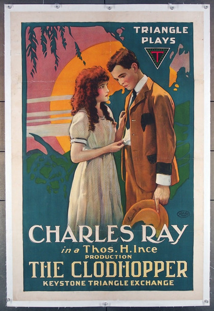 CLODHOPPER, THE (1917) 26769 Movie Poster  Very rare Silent Film One-Sheet Triangle Distributing Original U.S. One-Sheet Poster (27x41)  Linen Backed  Fine Plus Condition