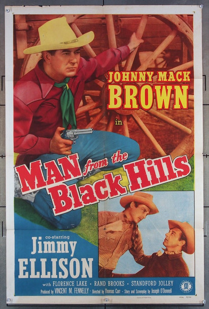 MAN FROM THE BLACK HILLS (1952) 2911 Monogram Original U.S. One-Sheet Poster (27x41) Folded  Fine Condition