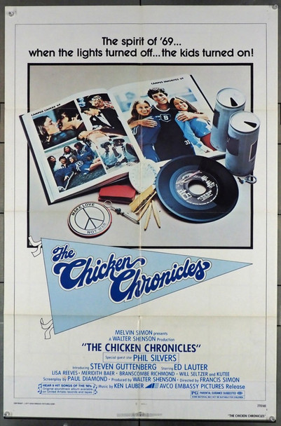 CHICKEN CHRONICLES, THE (1977) 11560 Avco Original U.S. One-Sheet Poster (27x41) Folded  Good Condition  Theater Used