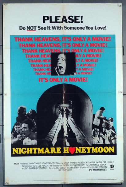 NIGHTMARE HONEYMOON (1973) 4215 Movie Poster  Pat Hingle  Elliott Silverstein MGM Original U.S. One-Sheet Poster (27x41) Folded  Very Good Plus to Fine Condition