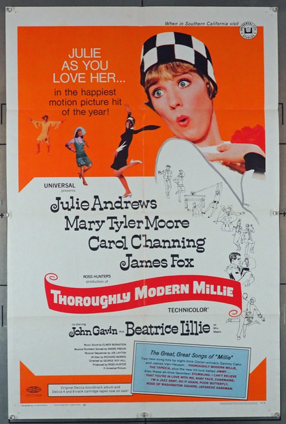 THOROUGHLY MODERN MILLIE (1967) 15549 Universal PIctures Original U.S. One-Sheet Poster (27x41) Folded  Very Good Plus to Fine Condition