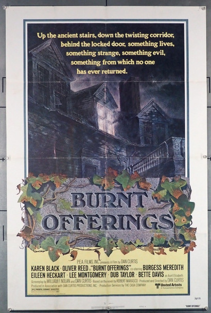 BURNT OFFERINGS (1976) 1198 United Artists Original U.S. Style B One-Sheet Poster (27x41) Folded  Fine Plus Condition