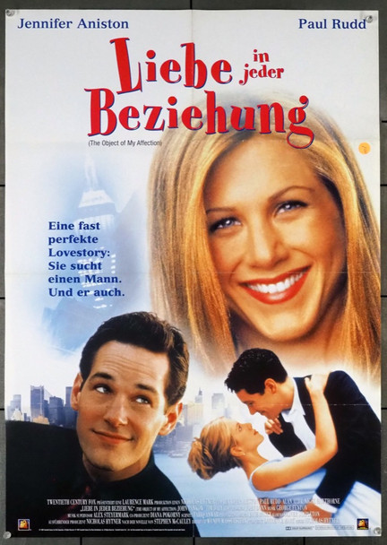 OBJECT OF MY AFFECTION, THE ( 1998) 19175 German Original Video Release Poster (22x33) Folded  Very Fine Condition