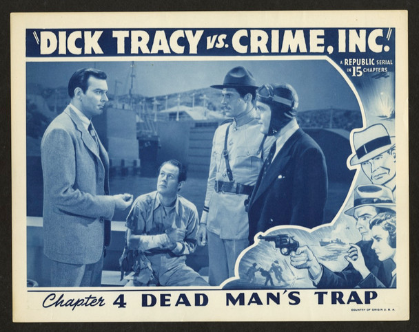 DICK TRACY VS. CRIME, INC. (1941) 9285 Movie Poster  Chapter 4 Serial Lobby Card  Ralph Byrd  Kenneth Harlan  John English and William Witney Original U.S. Scene Lobby Card (11x14)  Very Fine Plus Condition