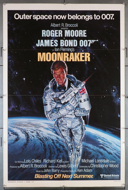 MOONRAKER (1979) 29260   Roger Moore as James Bond Movie Poster United Artists Original Advance International Style A One-Sheet Poster  (27x41)  Folded  Very Fine Condition