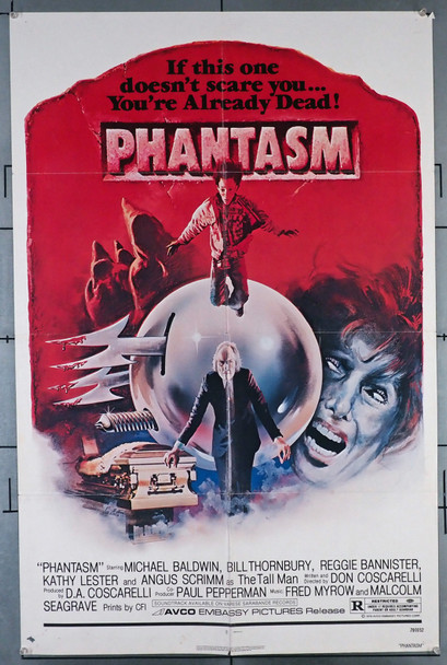 PHANTASM (1979) 29393  Science-Fantasy Horror Movie Poster   Art by Joseph Smith Original U.S. One-Sheet Poster (27x41) Folded  Very Good Plus Condtion  Theater-Used PHANTASM (1979) 29393  Science-Fantasy Horror Movie Poster   Art by Joseph Smith Original U.S. One-Sheet Poster (27x41) Folded  Very Good Plus Condtion  Theater-Used