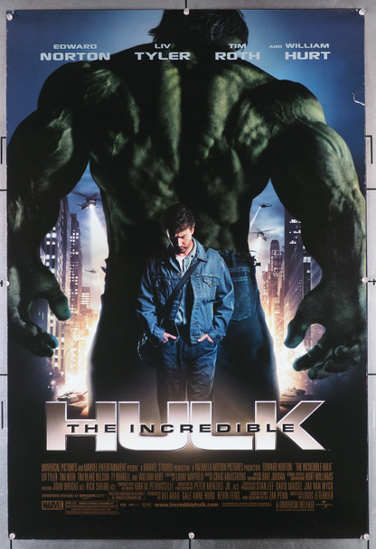 INCREDIBLE HULK, THE (2008) 29807 Movie Poster (27x40) Rolled  Edward Norton  Liv Tyler  Louis Leterrier Original U.S. One-Sheet Poster (27x40) Rolled in Theater Used Average Condition