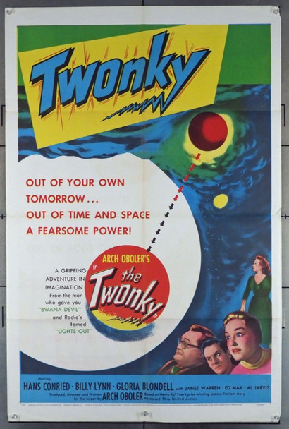 TWONKY, THE (1953) 8972 Movie Poster  Folded  Very Fine  Hans Conried  Edwin Max   Arch Oboler Original U.S. One Sheet Poster (27x41) Folded  Very Fine Condition