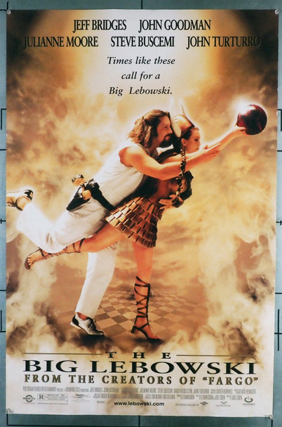 BIG LEBOWSKI, THE (1998) 19638  Movie Poster  (27x40) Jeff Bridges  John Goodman  Joel and Ethan Coen Original U.S. One-Sheet Poster (27x40)  Rolled  Double-Sided  Very Good Plus to Fine Condition