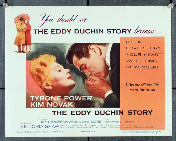 EDDY DUCHIN STORY, THE (1956) 16485  Movie Poster  (11x14)  Tyrone Power  Kim Novak  James Whitmore  George Sidney Original U.S. Title Lobby Card (11x14) Very Fine Condition