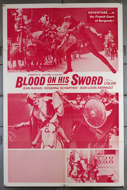 BLOOD ON HIS SWORD (1961) 11034  LE MIRACLE DES LOUPS U.S. 27x41  Jean Marais   Andre Hunebelle U.S. One-Sheet Poster  Folded  Theater-Used  Very Good Plus Condition