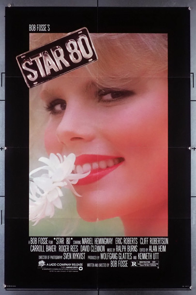 STAR 80 (1983) 30015  Movie Poster  (27x41)  Folded   Mariel Hemingway  Eric Roberts  Cliff Robertson  Bob Fosse Original U.S. One-Sheet Poster  (27x41)  Folded  Fine Plus Condition