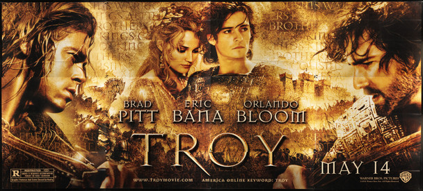 TROY (2004) 25175 Movie Poster  Exterior Billboard 30-sheet  Brad Pitt  Eric Bana  Orlando Blood  Peter O'Toole  Wolfgang Petersen Original U.S. 30-sheet Poster (123 inches by 272 inches)  Very Fine Condition