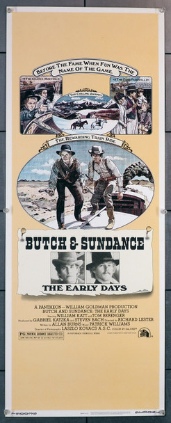 BUTCH & SUNDANCE - THE EARLY YEARS (1979) 29909 Movie Poster  Tom Berenger  William Katt  Richard Lester Original U.S. Insert Poster (14x36)  Fine Plus Condition  Never Folded