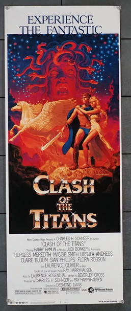 CLASH OF THE TITANS (1981) 30229  Original Insert Poster (14x36)  Original MGM Insert Poster (14x36) Very Fine Condition