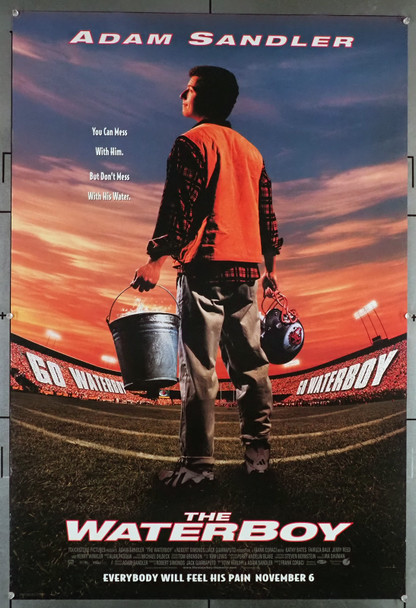 WATERBOY, THE  (1998) 30216  One-Sheet Movie Poster (27x41)  Adam Sandler  Kathy Bates  Henry Winkler Original Buena Vista Pictures One-Sheet Poster (27x41) Double-Sided  Rolled  Fine to Very Fine