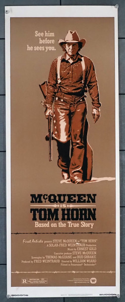 TOM HORN (1980) 29889  Movie Poster (14x36)  Rolled  Steve McQueen  William Wiard  Bud Shrake  Art by John Alvin Original U.S. Insert Poster (14x36)  Fine Plus to Very Fine Condition