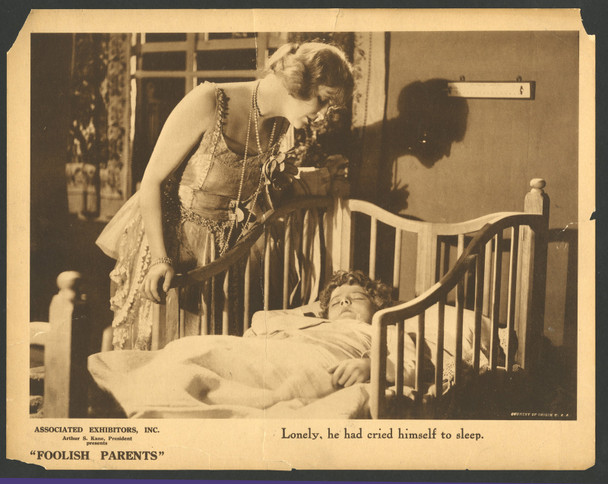 FOOLISH PARENTS (1923) 9547  Movie Poster  U.S. Lobby Card  Condition is Fragile   Rare Original U.S. Scene Lobby Card  (11x14)  Poor to Fair Condition